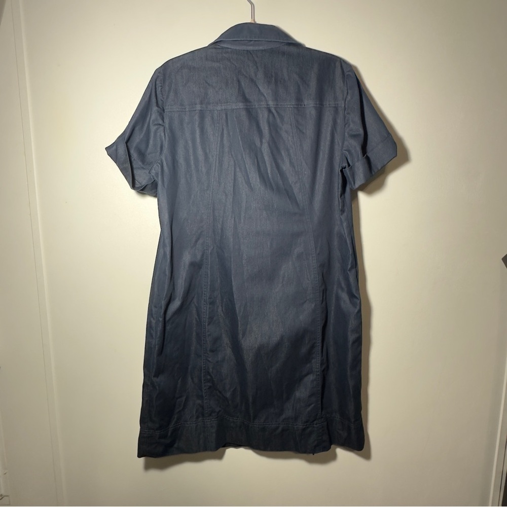 Chico's Navy Cotton Beachy Boho Shirt Dress Size 2.5 (Larg) Minimalist Lagenlook - Picture 6 of 6